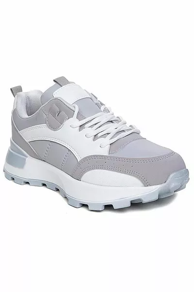 Подушка для лампы  Кроссовки на толстой подошве Кроссовки унисекс БЕЛЫЙ-СЕРЫЙ