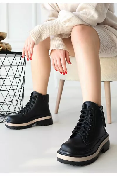 Jinya Black Skin Ботинки на шнуровке