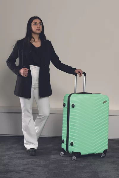  Valigia oversize verde acqua