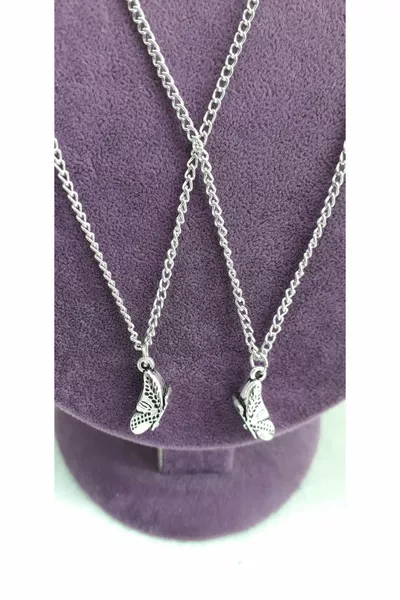 2 Pieces Magnetic Merging Butterfly Best Friends Bff Necklace Dear Friendship Necklace