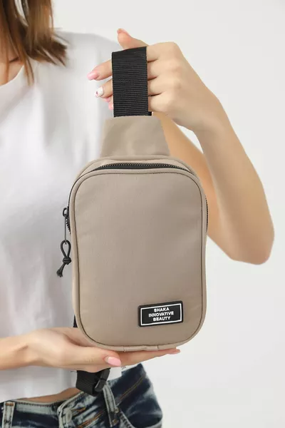 المنك  للجنسين كروس بودي الخصر وحقيبة الكتف مع واحد سستة مقصورة حزام قابل للتعديل U:  E:  W: 4