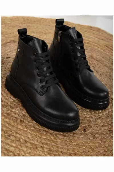 BOTTES EN CUIR FEMME - BOTTES D’HIVER EN CUIR NEW SEZOM