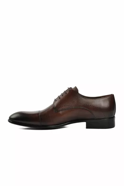  Coffee Inside Out Chaussures classiques en cuir véritable pour hommes