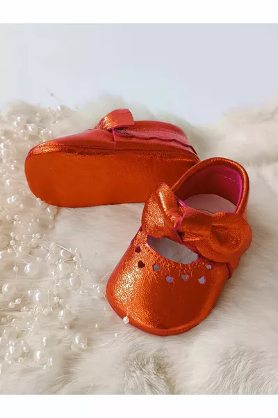 Alice Glitter Red Vera Pelle Mocassini Bambino