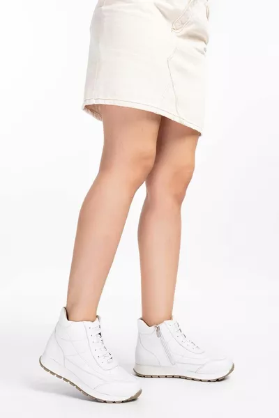 Inside Out Echt Leren Sneakers Wit