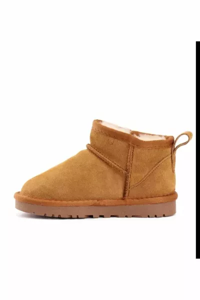 Stivali di pelliccia di lana Tan Ultra Mini per bambini (Ordina almeno 1 taglia più grande) ?