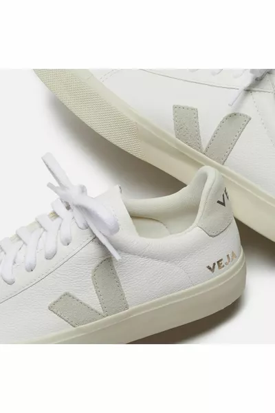 Campo ChromeFree Leather Extra Wit-Naturel Suède sneaker voor dames