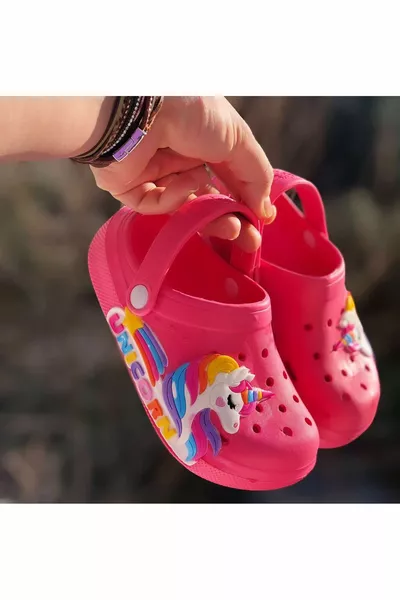 Antiscivolo leggero suola unicorno figurato di lusso bambini sandali pantofole pantofole piscina di mare