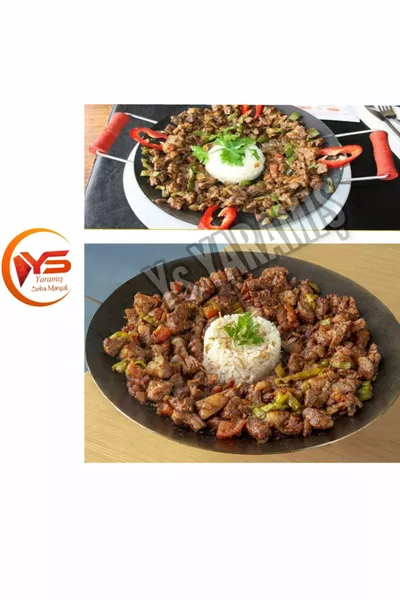 Ys cm Wok Pan Cheveux Rôtir Viande Cheveux Rôtir / Pâte phyllo Crêpe Pain plat Plaque de pain Vok Pan