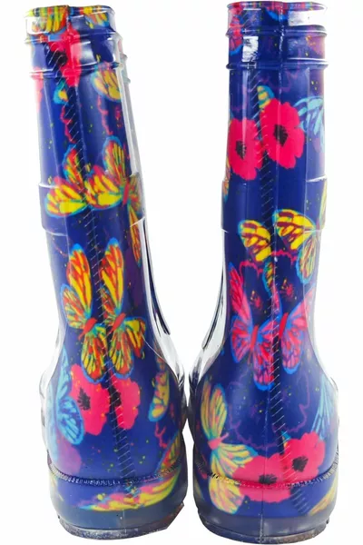 فراشة منقوشة أحذية المطر للماء