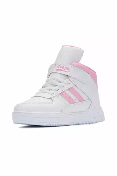 الياقة المدورة العظام الفيلكرو الاطفال سلة أحذية رياضية