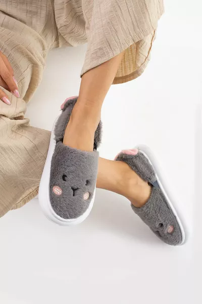 Damen Zuhause Panduf Plüsch Panduf Mitgift und Bündel Hausschuhe macht keinen Lärm dicke Sohle, Kaninchen Figur