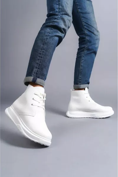  Franca Lace-Up Skin Sportlaarzen voor heren BT Wit