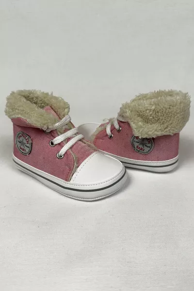 Бебешки обувки за новородени, обувки First Step Home, подплата против изпотяване - розово