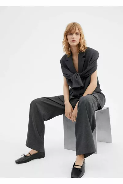 مربع اصبع القدم الجلود الباليه الشقق