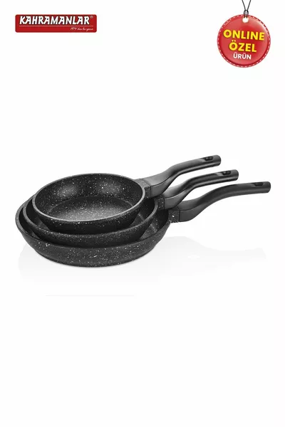 Helegra 3-Piece Cast Iron Pan Set