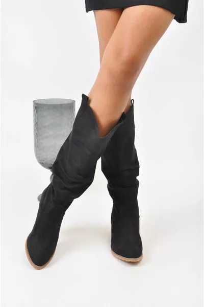 المرأة رعاة البقر الأحذية أنيقة مدينة نموذج الكعب القصير الطويل