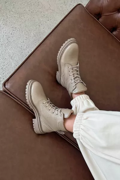 أحجار نسائية جلد طبيعي أحذية بريدية المنك