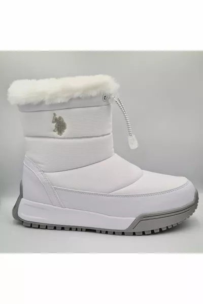 U.S. Polo Assn. Rail 3PR White Women's Snow Boots