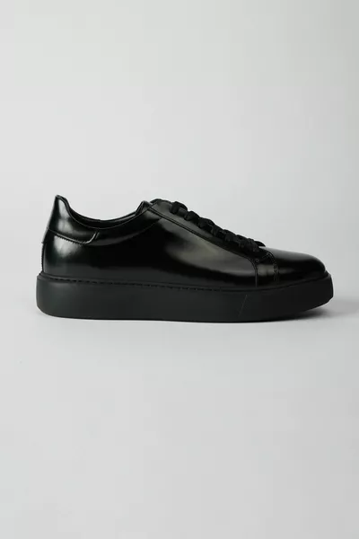 Мъжки черни обувки за маратонки от % кожа