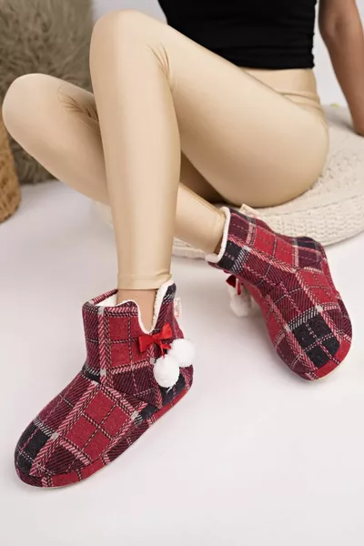 Modafrato Rp-plaid Женская домашняя обувь Penduf Домашние сапоги