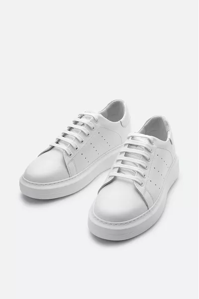 أحذية رجالية بيضاء ٪ جلد نعل مرن كاجوال 