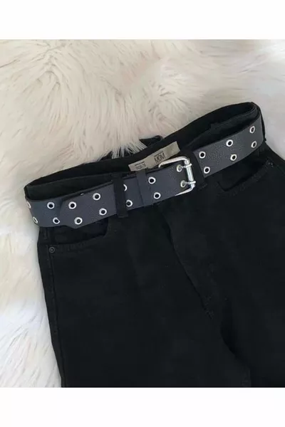 Дамски двуредов колан с детайли от птичи поглед