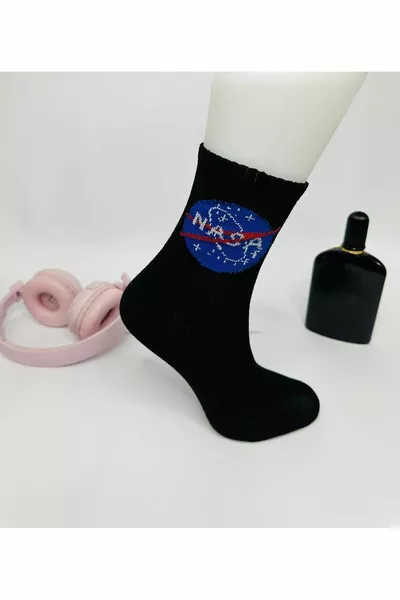 Unisex 6 Pcs Colorful Patterned College Socks