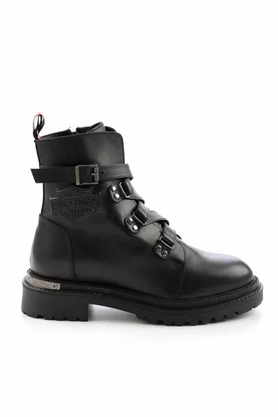 Bottes et bottines femme en cuir noir 