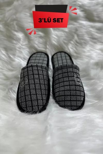 Set di 3 pantofole da ufficio che offrono comfort ed eleganza insieme nel tuo ufficio - Pantofole per gli ospiti - Pantofole da casa