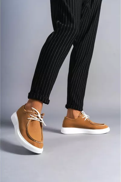  Tornado Lace-Up Suede Scarpe Classiche Sportive Casual Da Uomo BT Tan