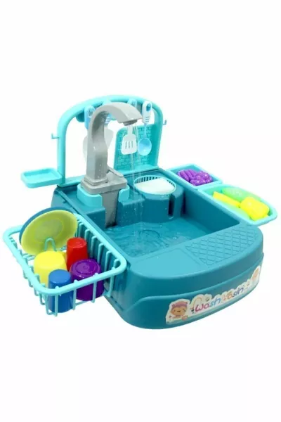 Battery Kitchen Sink Turquoise B