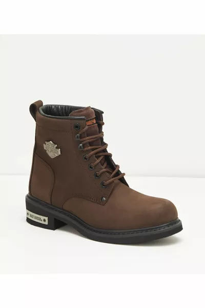 Leren laarzen met rubberen zolen