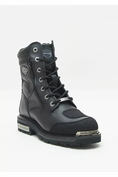 Riddick Black Heren Leren Militaire Laarzen 