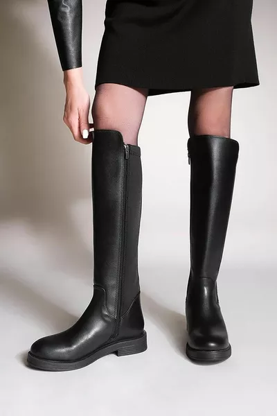 الشتاء مطاط الركبة غواص النسيج أحذية نسائية