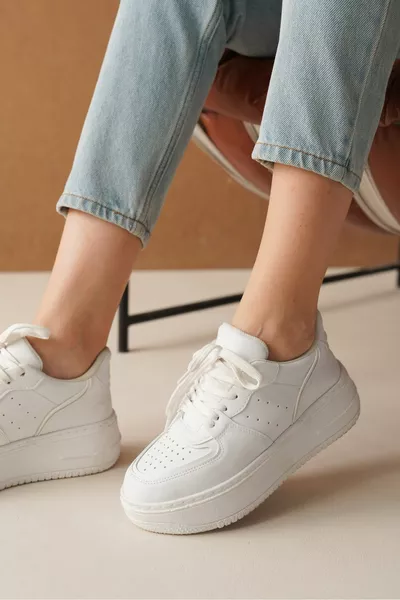 Weiß Weiß Damen Sneaker 