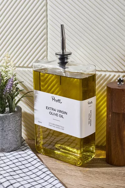 Molivet ml Coperchio Argento Vetro Oilpot-piattino-porta aceto