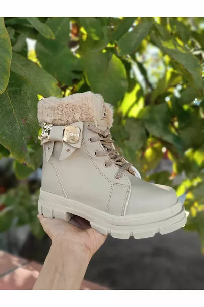 Kinderhuid Antislipzool Lichtgewicht laarzen met veters en ritssluiting