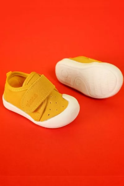 Phoenix Unisexe Bébé Jaune Premier Pas Bottines Panduf Casual Sneakers