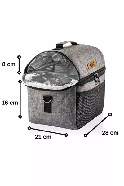  л. Термос для переноски еды Термосумка для пикника Сумка для пикника серый