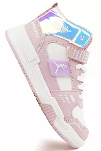 Cool King Jorans Lange Nek Orthopedische Zool Unisex Kids Sneakers Poeder