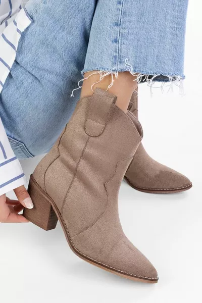 المرأة فيغا المنك من جلد الغزال أحذية رعاة البقر