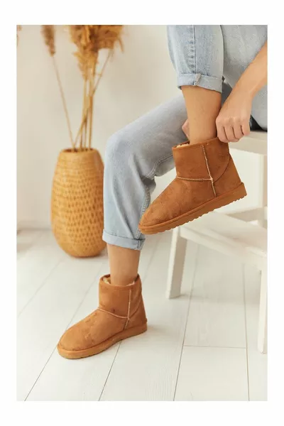  ci ميدي نسائي نصف بوت مشعر مسطح القدم