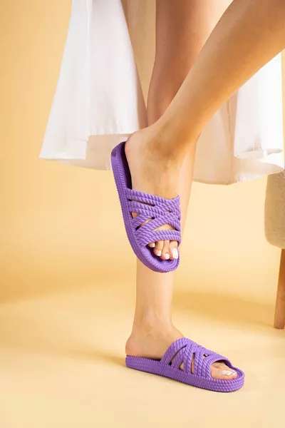 Damen Lila Eva Sea Beach Cook Doctor Bath Hospital Confort Casual Sandalen Hausschuhe