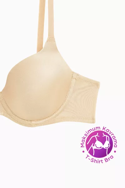 إيفا - صدرية بدون حشوة مع أقصى قدرة على الثبات وشكل مثالي - أشرطة سميكة ثابتة - لون بشرة