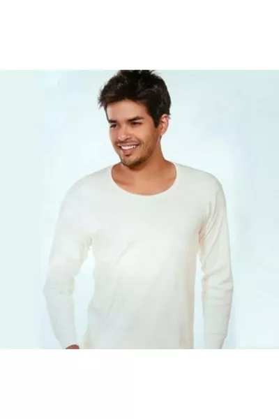  Maglia interna da uomo in cotone a manica lunga in pile per l'inverno