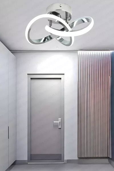 ألين ثريا سقفية حديثة كروم أبيض ضوء للمطبخ والصالون والمدخل LED