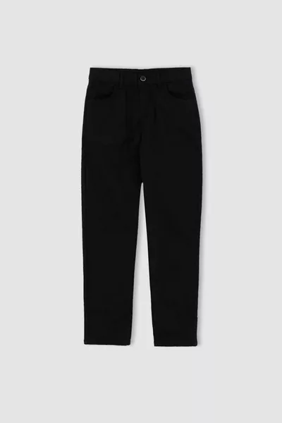 Erkek Çocuk Siyah Gabardin Okul Pantolonu