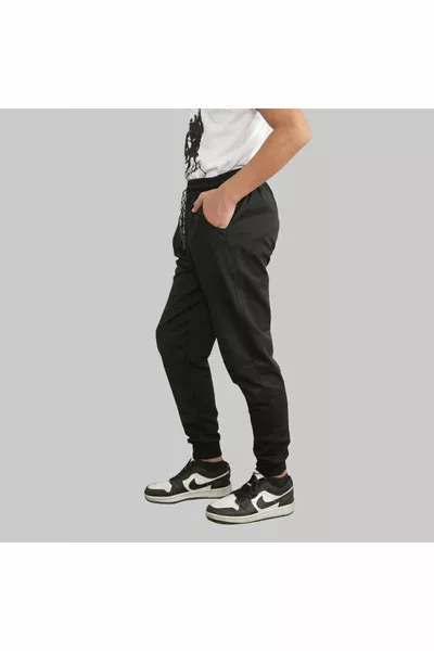 Men's Black Sweatpants with Pockets