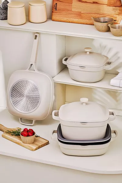 White Stone 7-Piece Pot/Pan Set